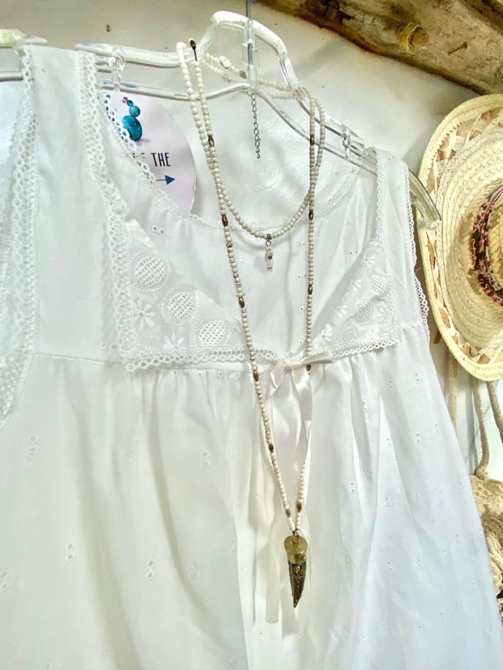 Prairie/victorian/farmhouse boho dress/gown w shabby chic peasant lounge vibe - Picture 5 of 11